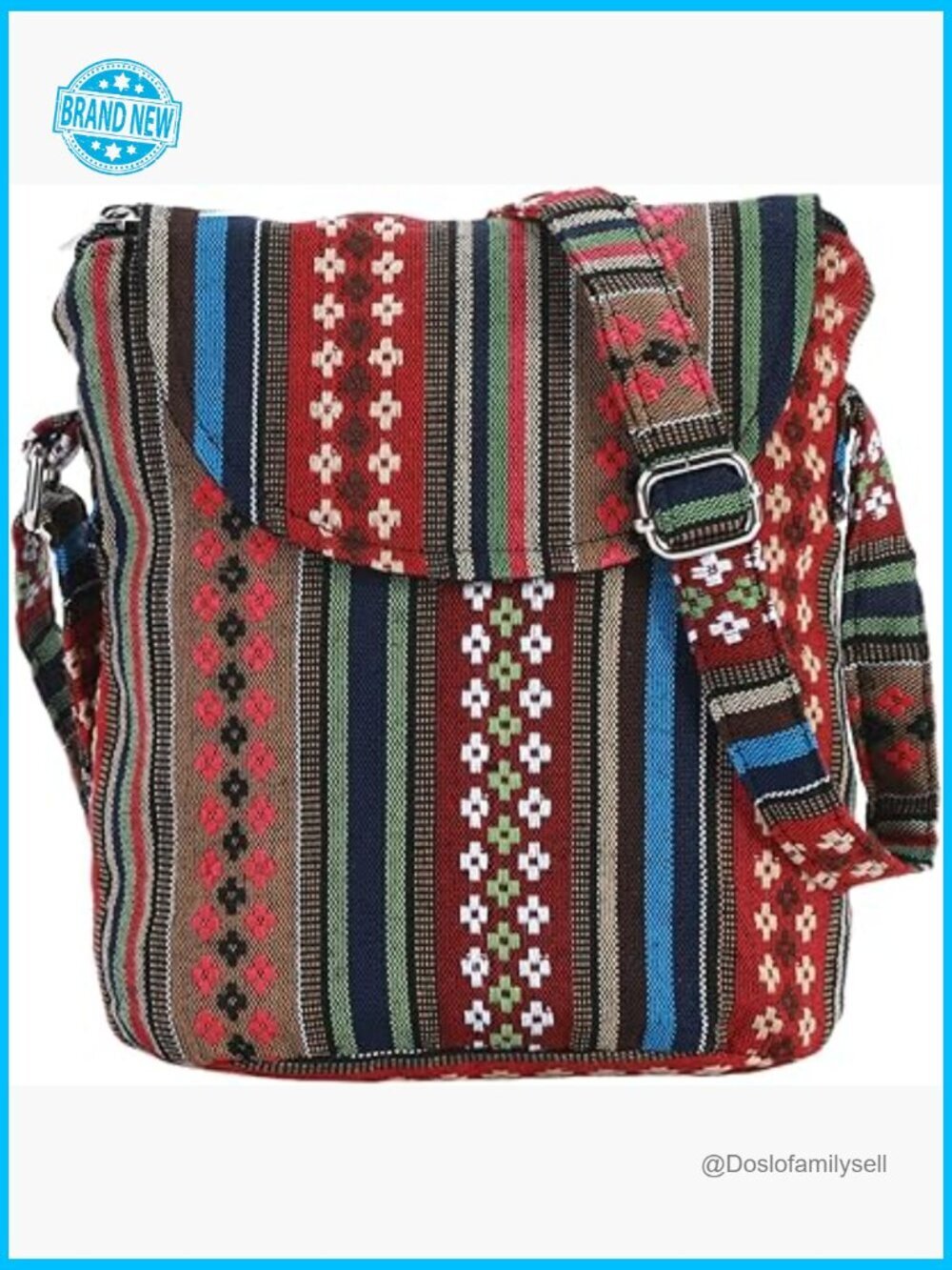 Boho Floral Denim Crossbody Bag Hobo Satchel Travel Shoulder Purse Hippie